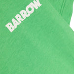 Barrow Kids T-shirt Verde con Stampa Logo e Smile per Bambini