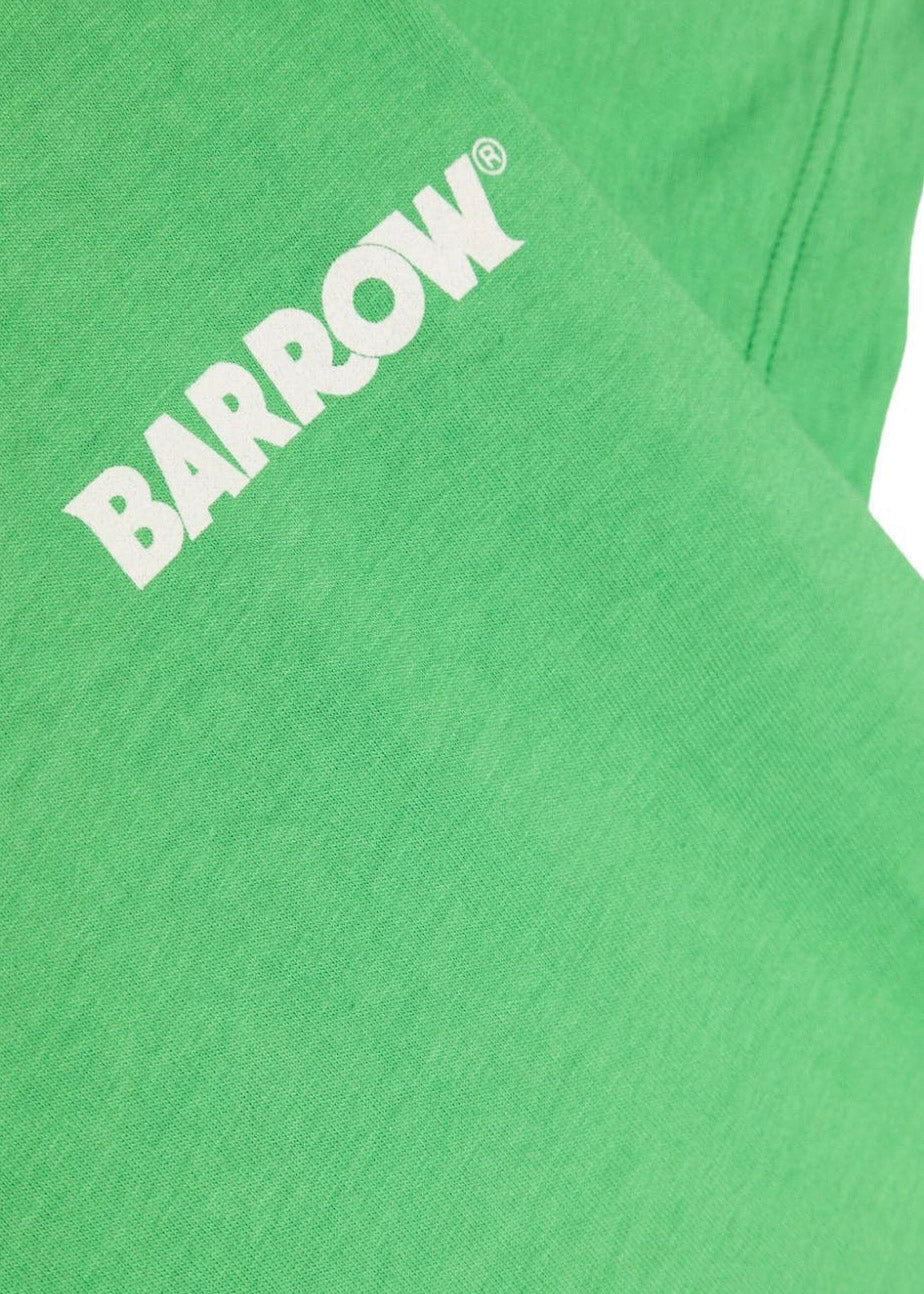 Barrow Kids T-shirt Verde con Stampa Logo e Smile per Bambini