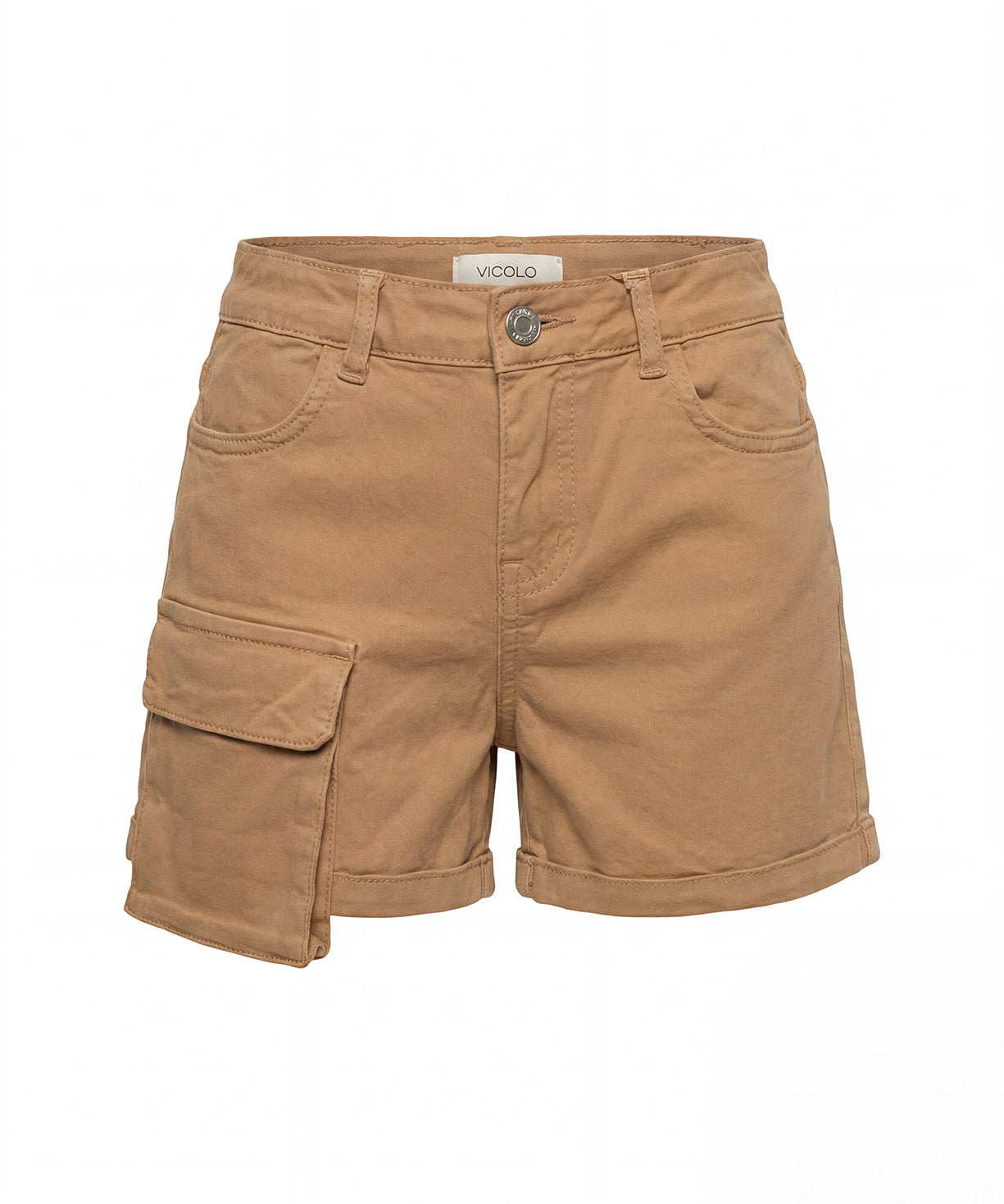 Vicolo Kids Short in Denim Cammello per Bambine