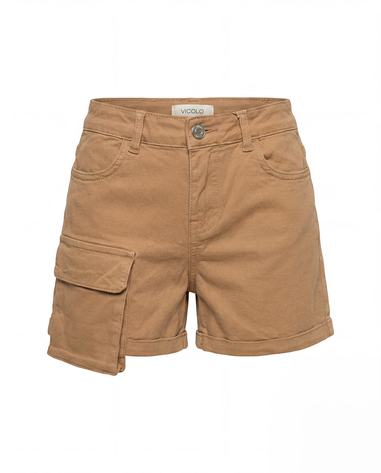 Vicolo Kids Short in Denim Cammello per Bambine