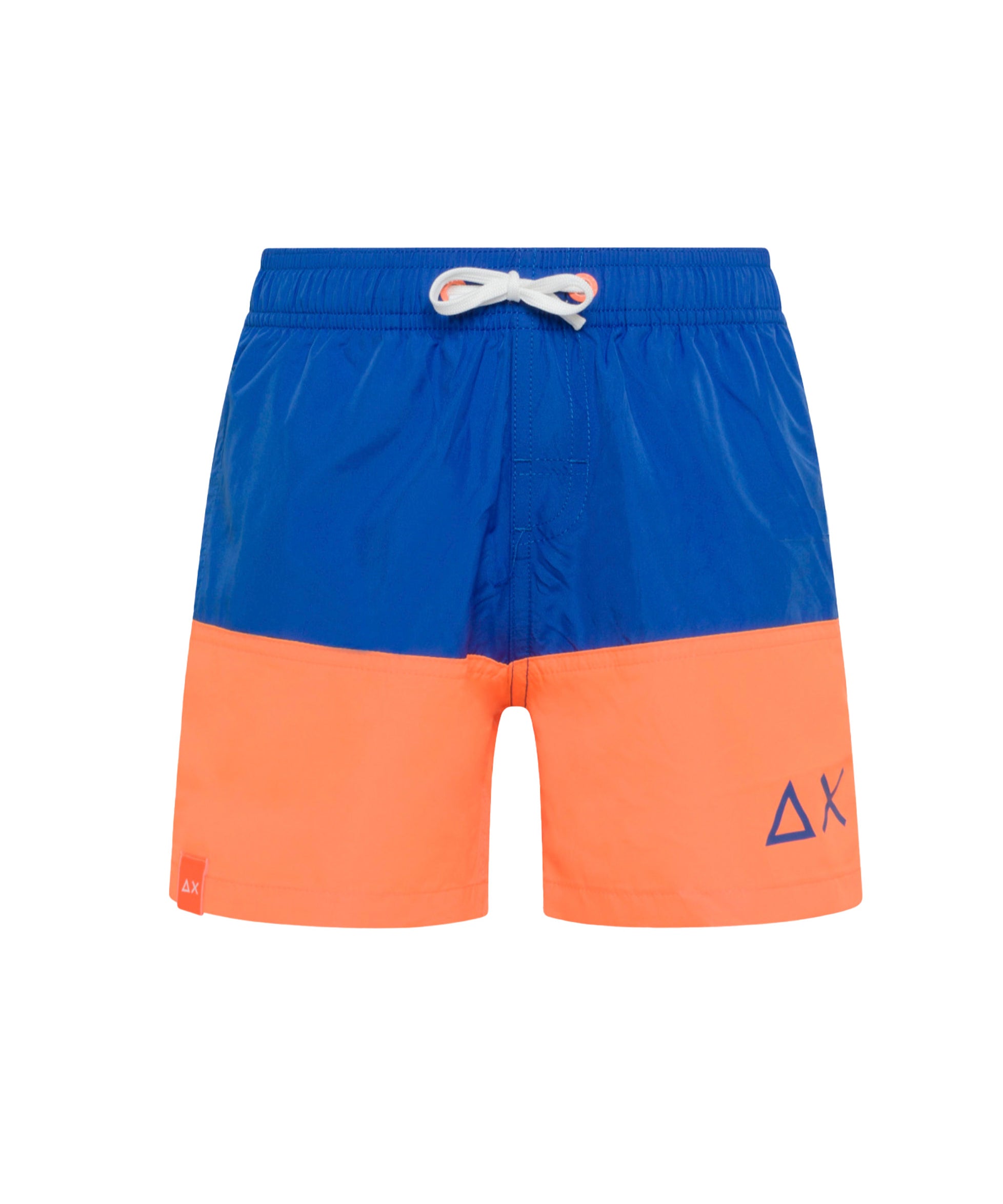 Sun68 Kids Costume Boxer Royal Blue/Arancione per Bambini (fromte)