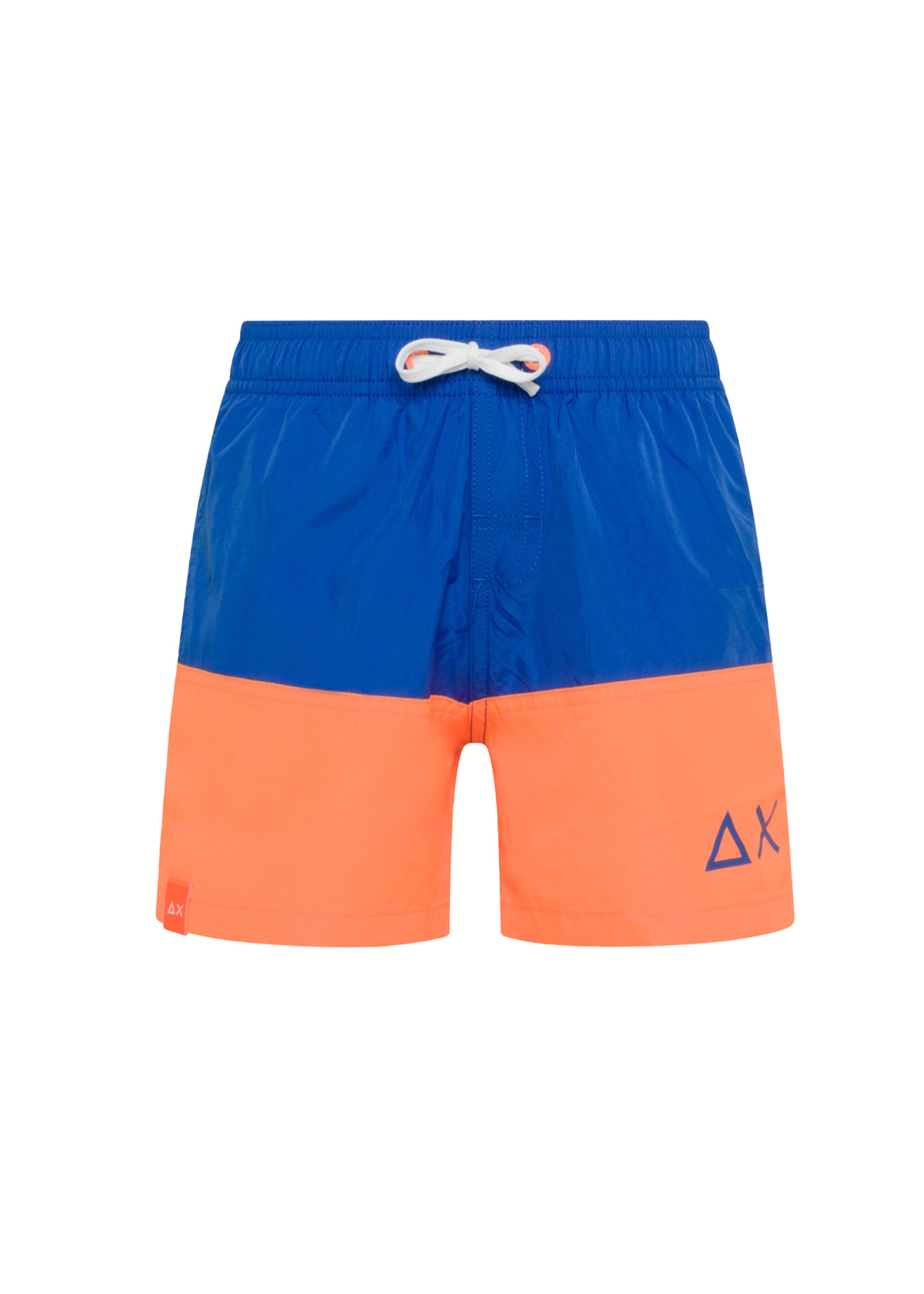 Sun68 Kids Costume Boxer Royal Blue/Arancione per Bambini (fromte)