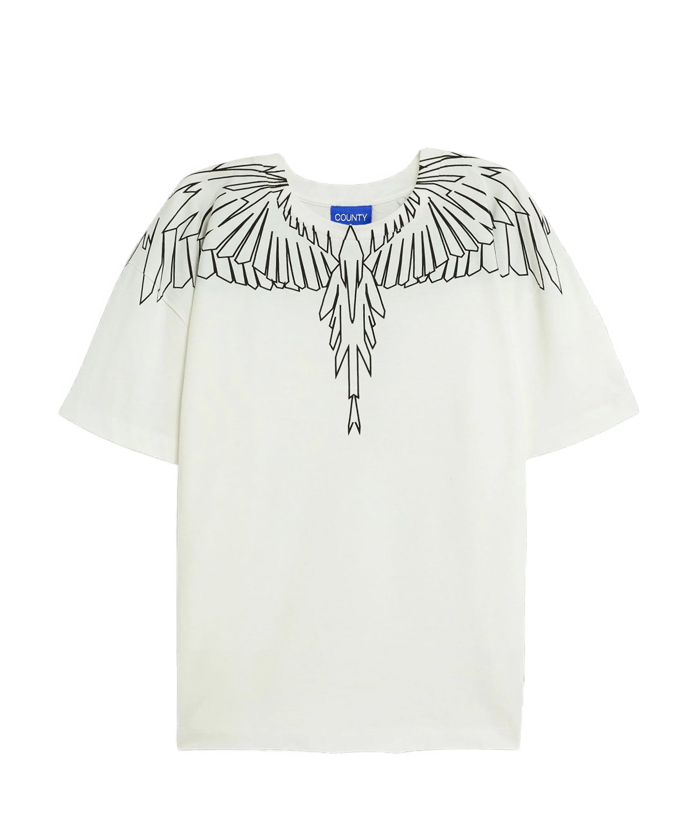 Marcelo Burlon County Of Milan Kids T-Shirt Bianca con Motivo Ali per Bambine