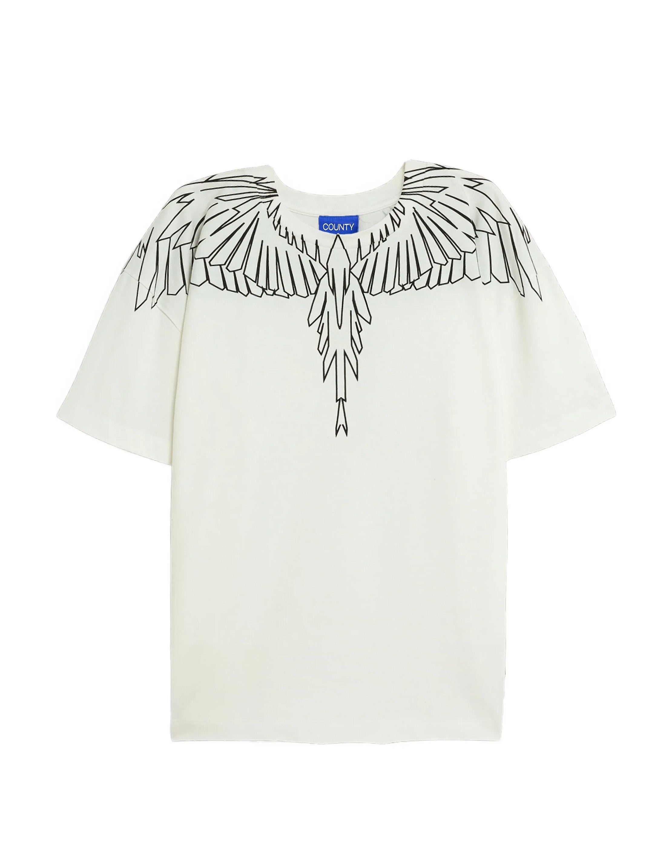 Marcelo Burlon County Of Milan Kids T-Shirt Bianca con Motivo Ali per Bambine