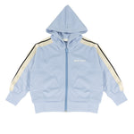Palm Angels Kids Felpa Celeste con Zip e Logo per Bambini