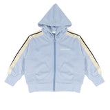 Palm Angels Kids Felpa Celeste con Zip e Logo per Bambini