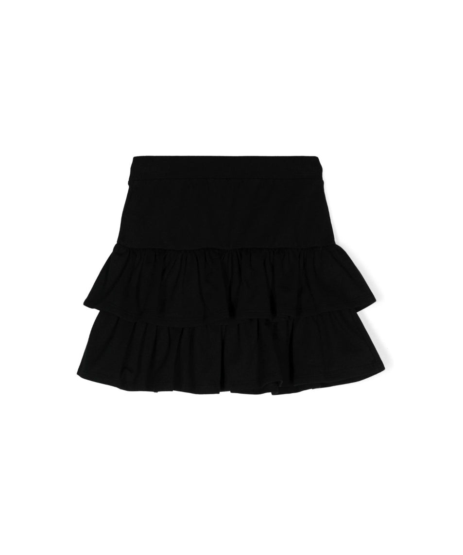 Moschino Kids Gonna con Ruches e Ricamo Logo per Bambine (retro)