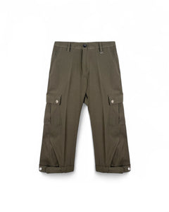 I'M Brian Kids Pantalone Cargo Verde Militare per Bambini