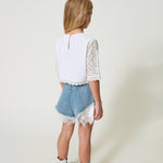 Twinset Kids T-shirt in Pizzo e Sangallo