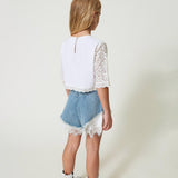 Twinset Kids T-shirt in Pizzo e Sangallo