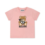 Moschino Kids T-shirt Rosa con Stampa Toy per Neonate