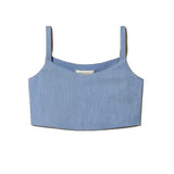 Twinset Kids Top Sky Line con Logo per Bambine
