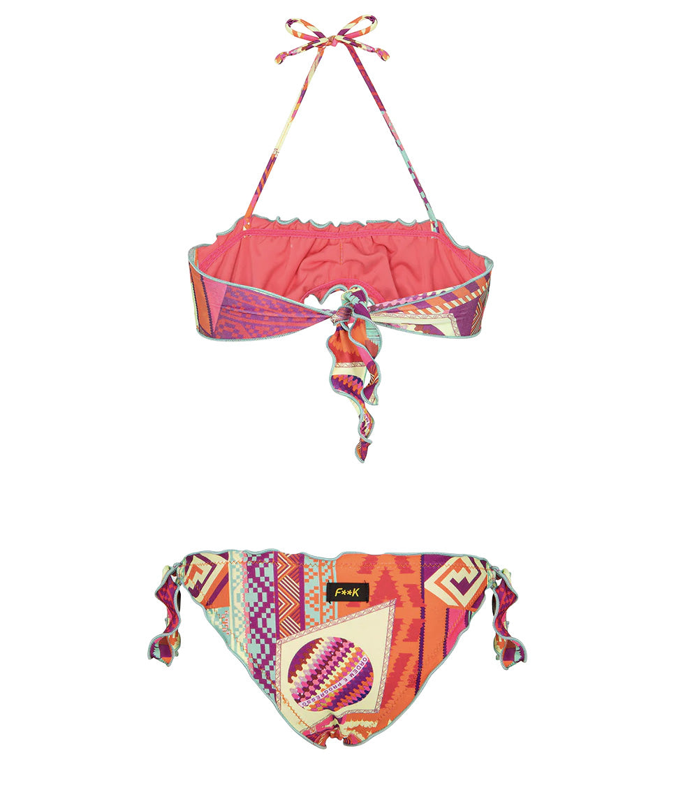 F**K Kids Costume Due Pezzi Fantasia per Bambine
