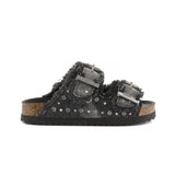 Colors of California Kids Sandalo Denim Nero con Strass per Bambine
