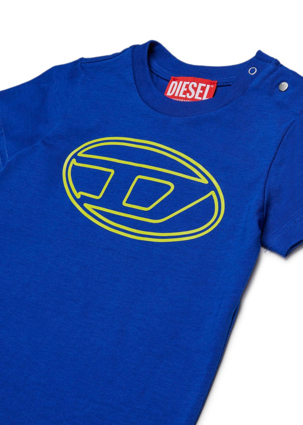 Diesel Kids T-shirt Blu con Oval D per Neonati (dettaglio)
