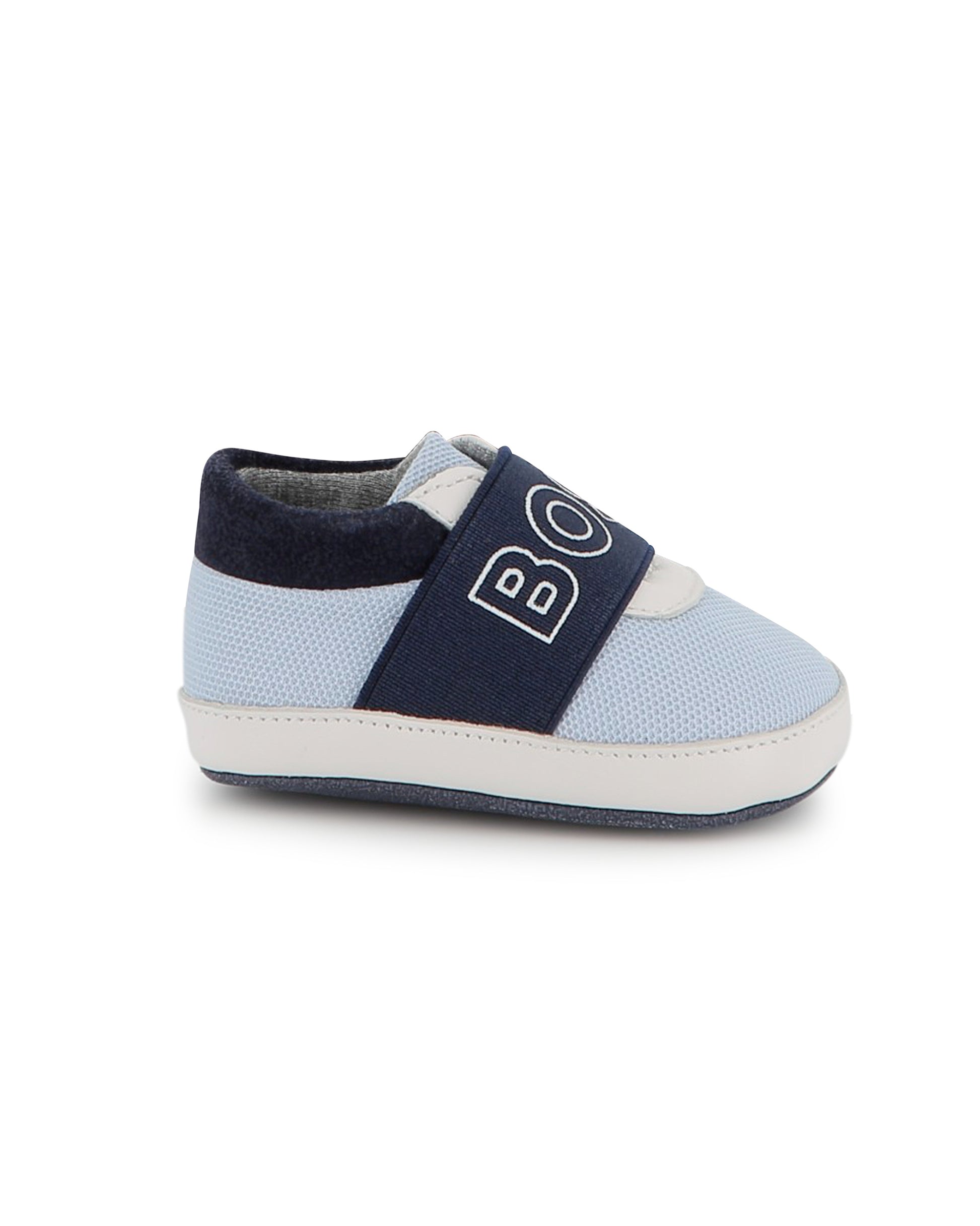Boss Kids Scarpette Marine con Scritta per Neonati