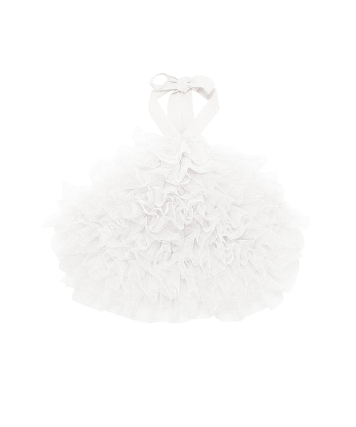 Patrizia Pepe Top Bianco con Ruches per Bambine