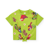 Tuc Tuc T-shirt Verde con Shorts Viola per Neonate
