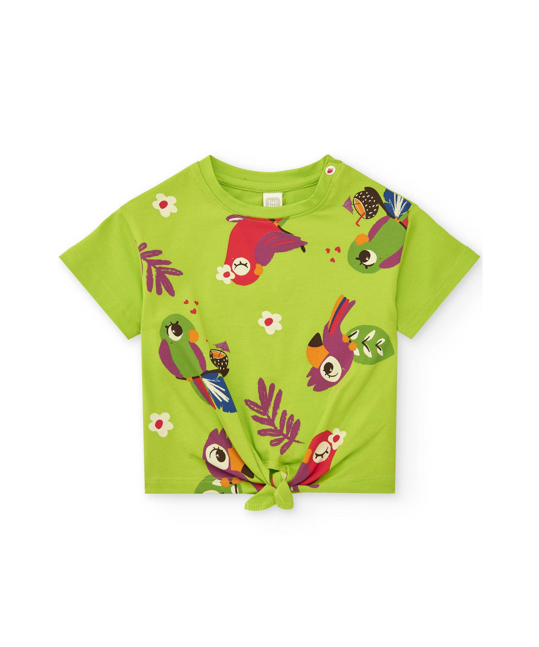 Tuc Tuc T-shirt Verde con Shorts Viola per Neonate