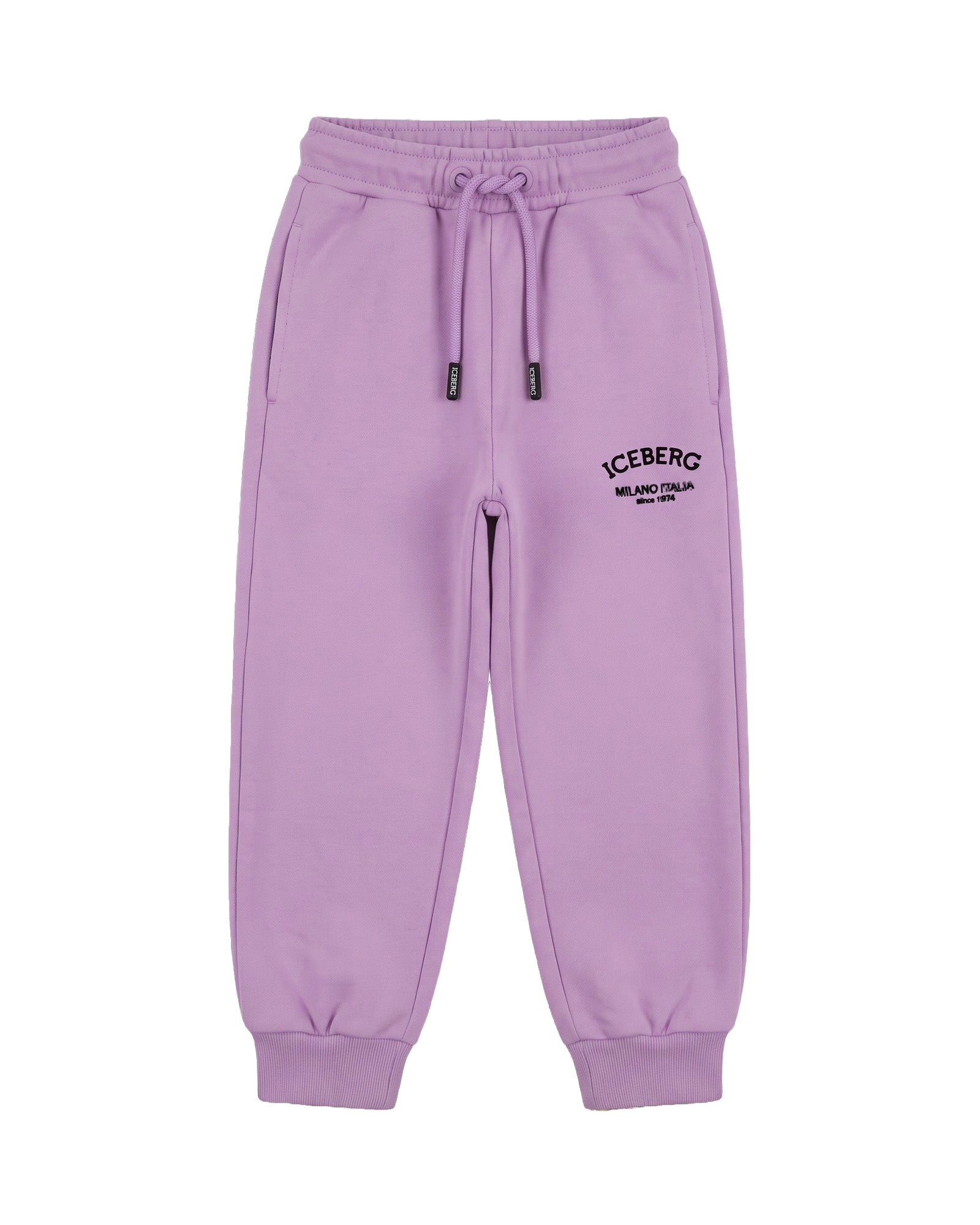 Iceberg Kids Pantalone Lilla con Logo per Bambini