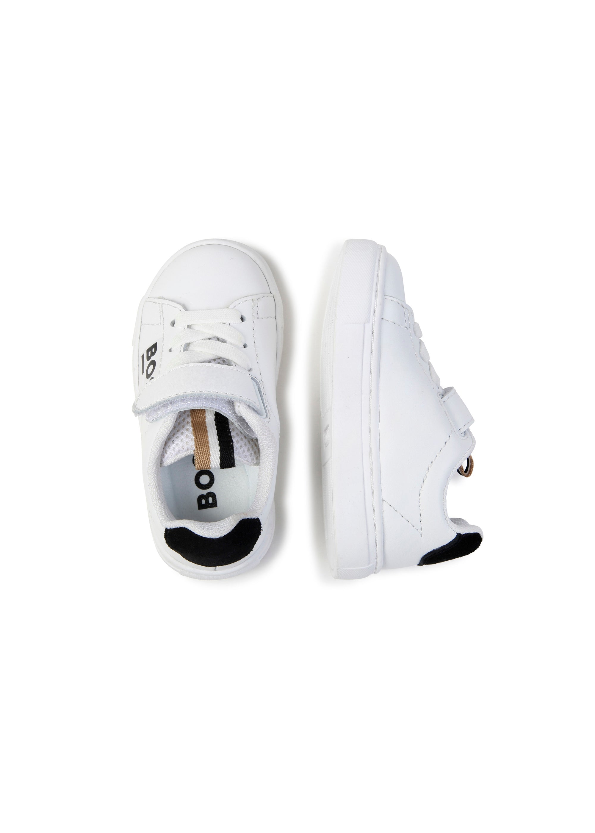 Boss Kids Sneakers Bianche con Strappi con Logo per Neonati