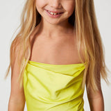 Twinset Kids Yellow Draped Dress for Girls