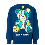 Barrow Kids Felpa Girocollo Blu con Stampa "State of Barrow" per Bambini