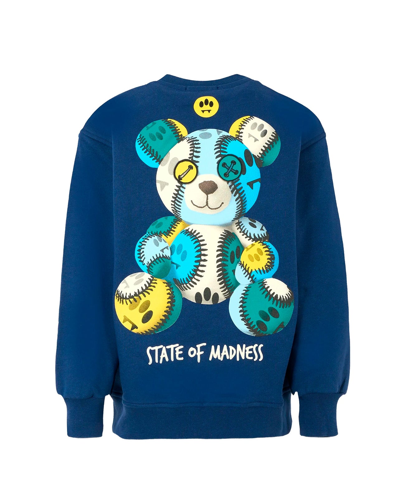 Barrow Kids Felpa Girocollo Blu con Stampa "State of Barrow" per Bambini