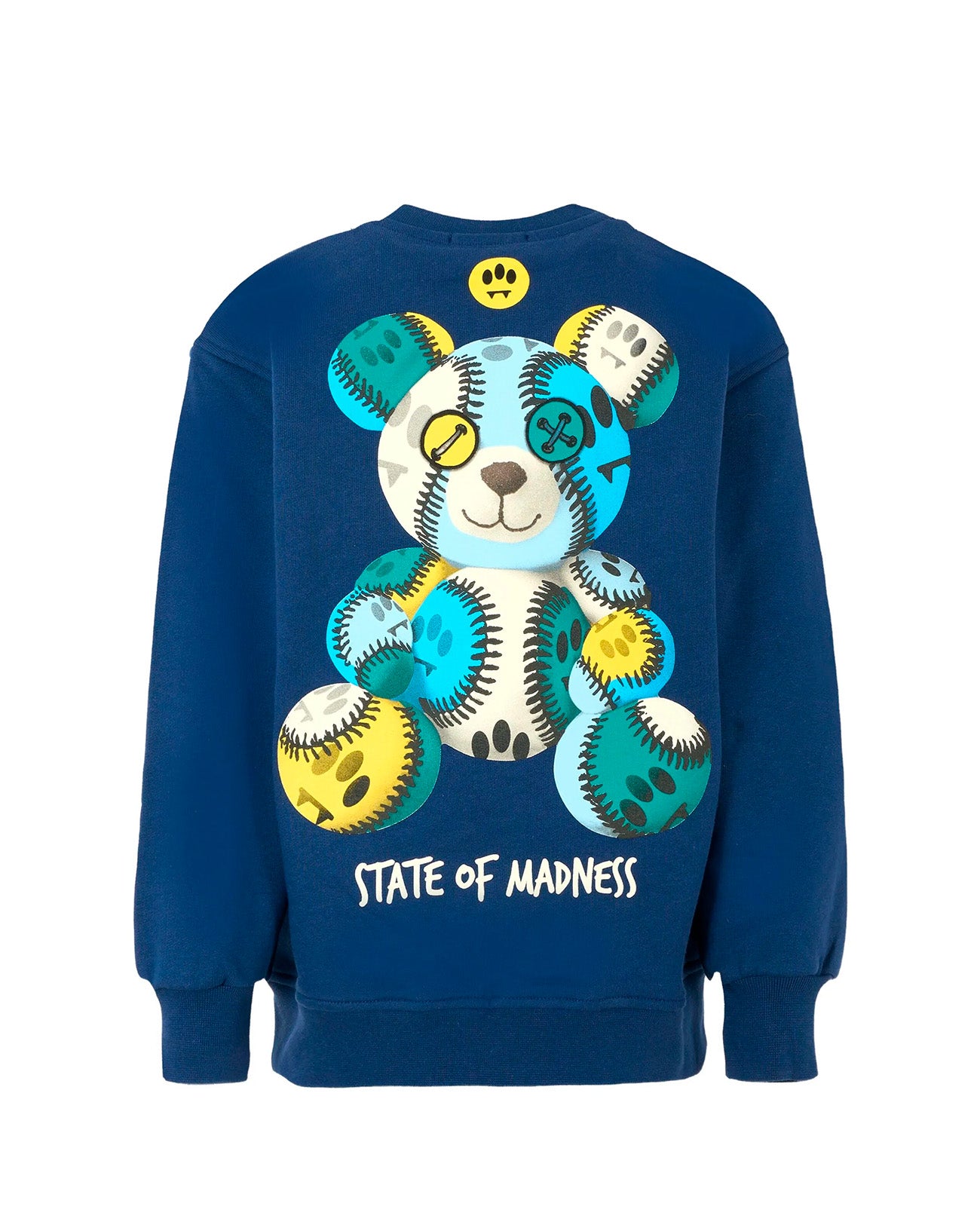 Barrow Kids Felpa Girocollo Blu con Stampa "State of Barrow" per Bambini