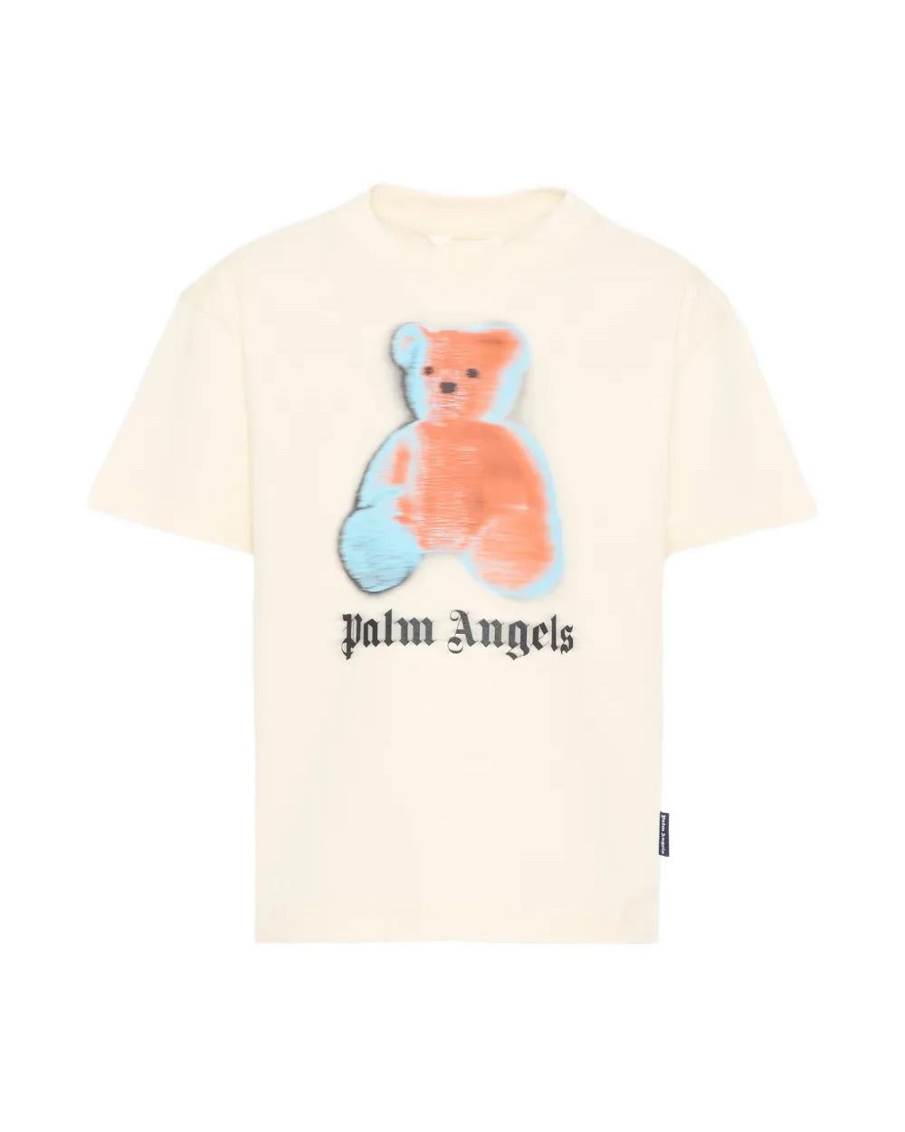 Palm Angels Kids T-Shirt Bianco con Stampa Teddy per Bambini