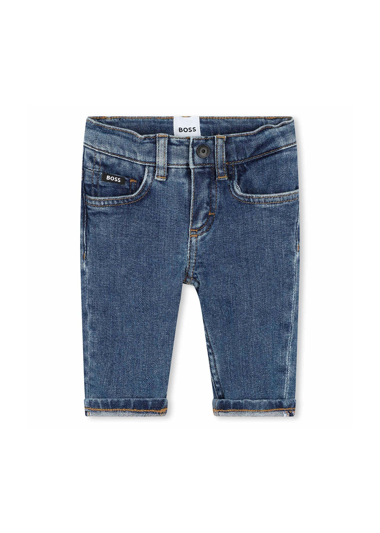 Boss Kids Jeans in Denim Straight Fit per Neonati