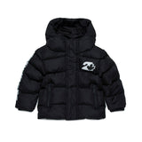 Dsquared2 Kids Bomber Nero Trapuntato con Logo Leaf per Neonati