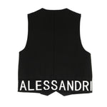 Daniele Alessandrini Kids Gilet Nero con Logo per Bambini