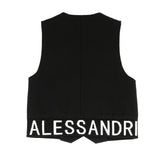 Daniele Alessandrini Kids Gilet Nero con Logo per Bambini