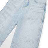 Diesel Kids Jeans Boyfriend con Applicazione Strass per Bambine