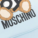Moschino Kids Coperta Celeste con Stampa Toy per Neonati