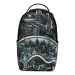 Sprayground Kids Zaino Think On It Unisex Grigio e Nero con Stampa Meccanica Robot e Shark Mouth