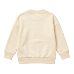 Palm Angels Kids Girocollo Panna con Logo Rosa per Neonate