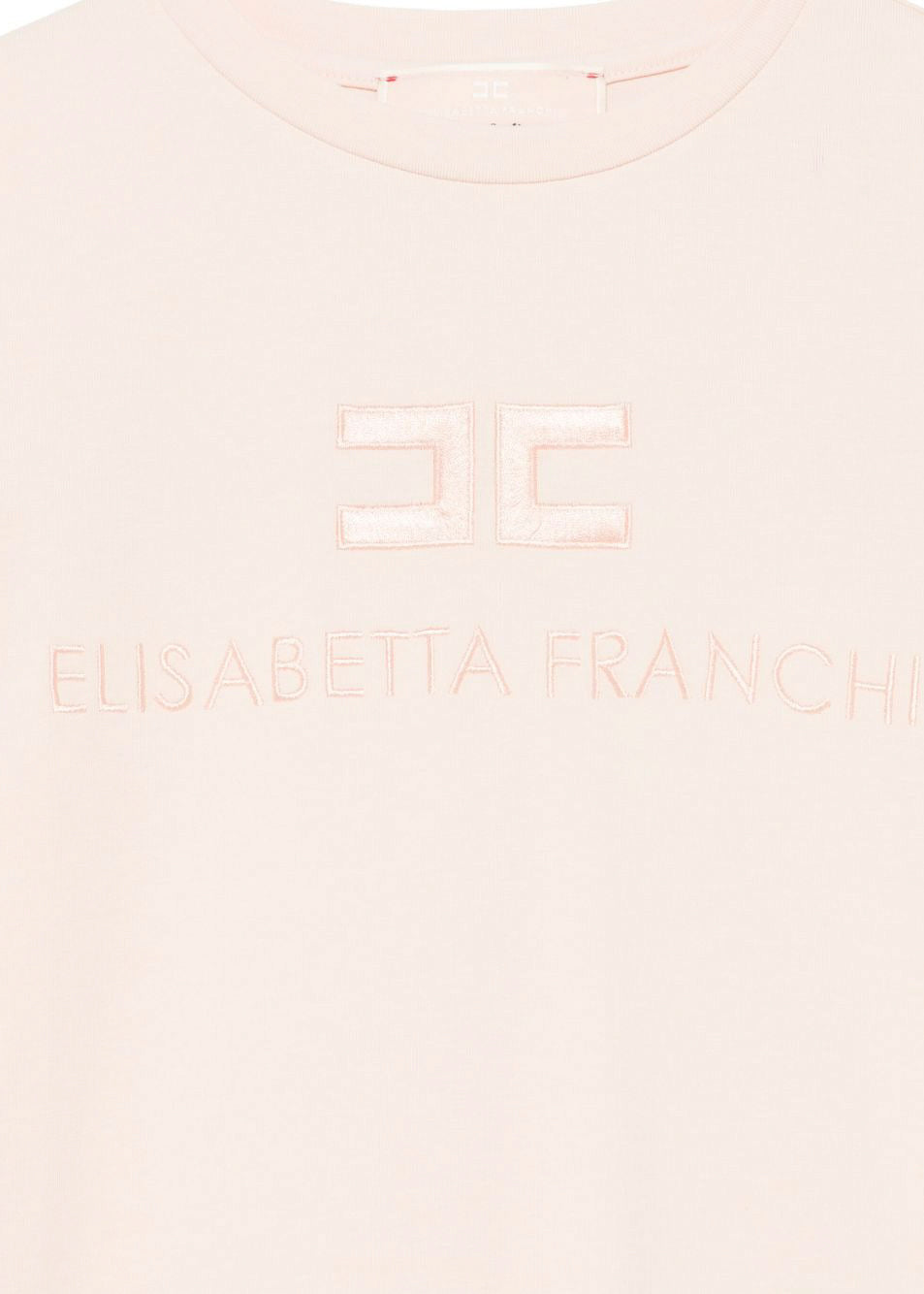 Elisabetta Franchi La Mia Bambina T-shirt Rosa con Logo per Bambine