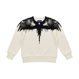Marcelo Burlon County Kids Felpa ali stampa nera per Bambini