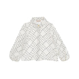 Elisabetta Franchi La Mia Bambina Camicia Panna con Logo Geometrico per Neonate