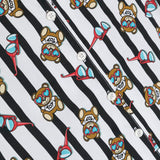 Moschino Kids Abito Bianco/Nero con Teddy Bear per Bambine (dettaglio)