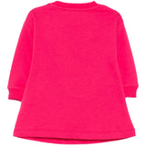 Moschino Kids Abito in Felpa Lampone con Logo per Neonate