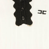 Elisabetta Franchi La Mia Bambina Abito Burro/Nero con Logo per Neonate