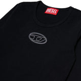 Diesel Kids Body Nero con Logo Oval-D per Bambine