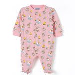 Moschino Kids Tutina Rosa con Stampa Grafica Teddy Bear All-over