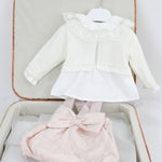 Marlù Completo Vaniglia/Rosa per Neonate
