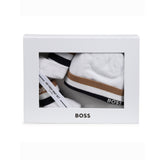 Boss Kids Completo Bianco Cappello con Scarpine per Neonati (confezione