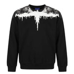 Marcelo Burlon County of Milan Kids Felpa Nero con Stampa Ali Bianco per Bambini