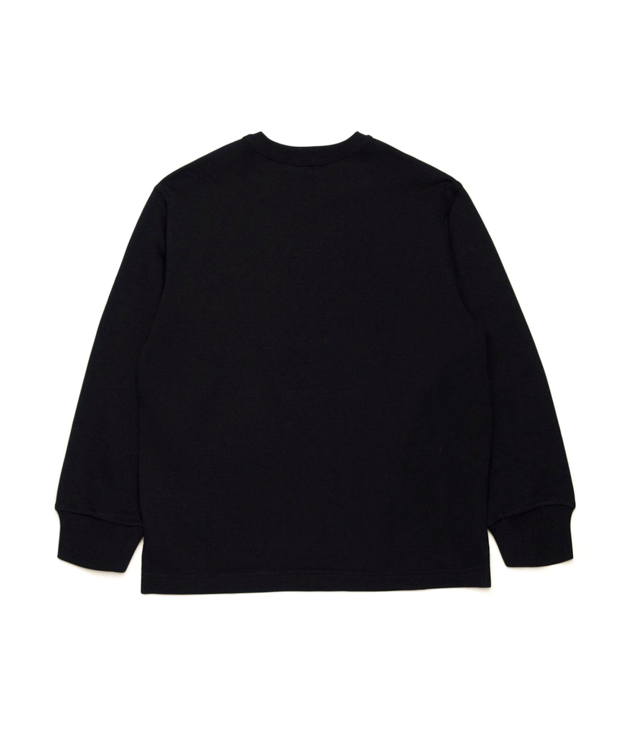 Diesel Kids Felpa Girocollo Nera con Logo Oval D per Bambini (retro)